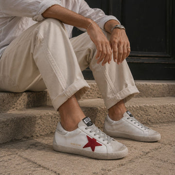 GOLDEN GOOSE SUPERSTAR |  WHITE RED