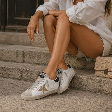 GOLDEN GOOSE SUPERSTAR |  GLITTER GOLD