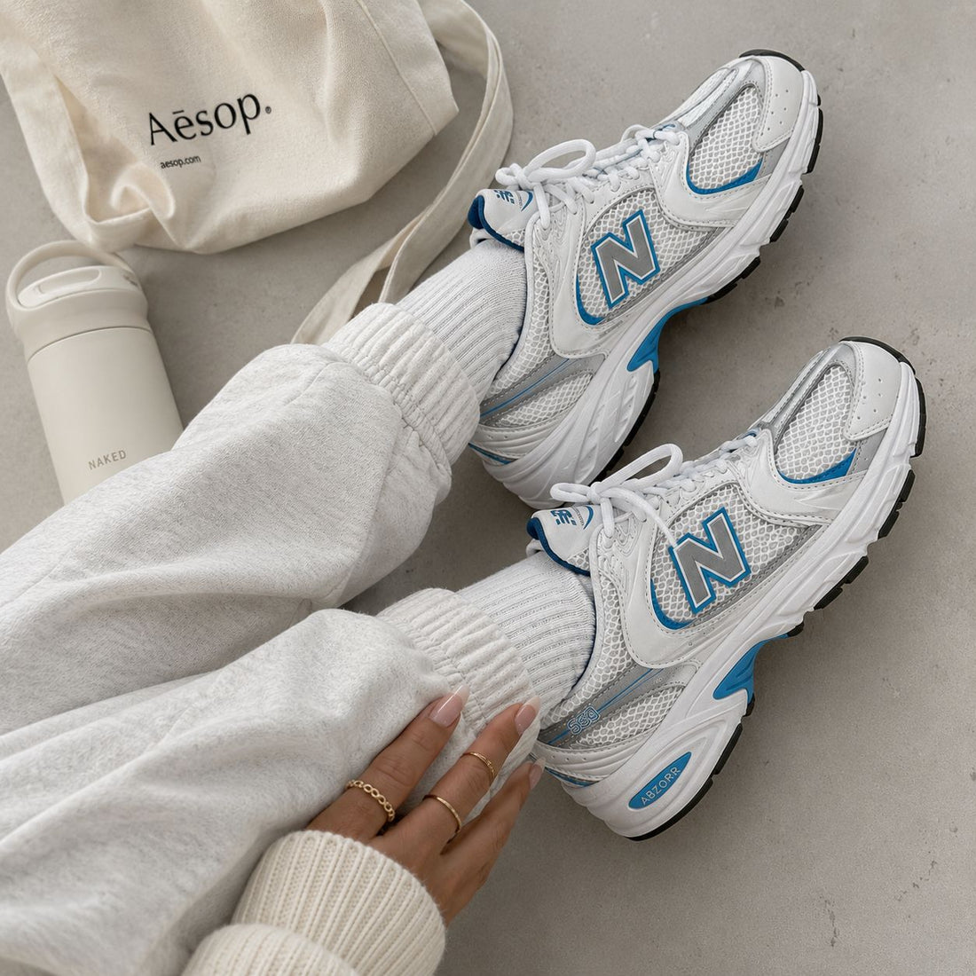 NEW BALANCE 530  | WHITE CHROME BLUE
