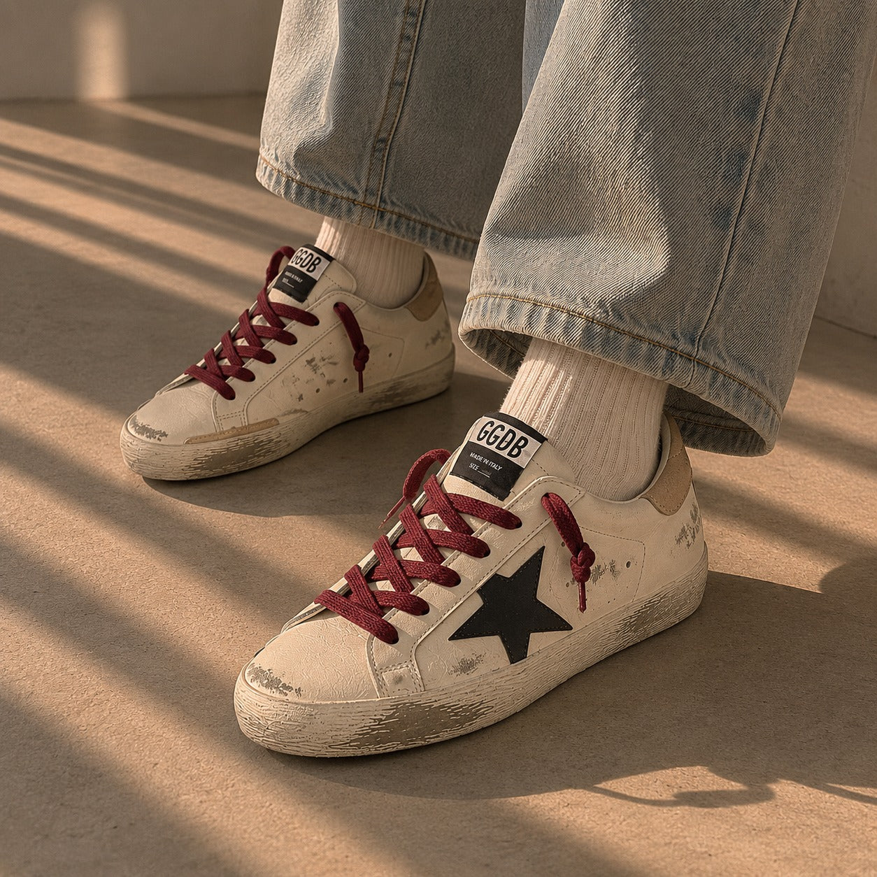 GOLDEN GOOSE SUPERSTAR |  WHITE BROWN