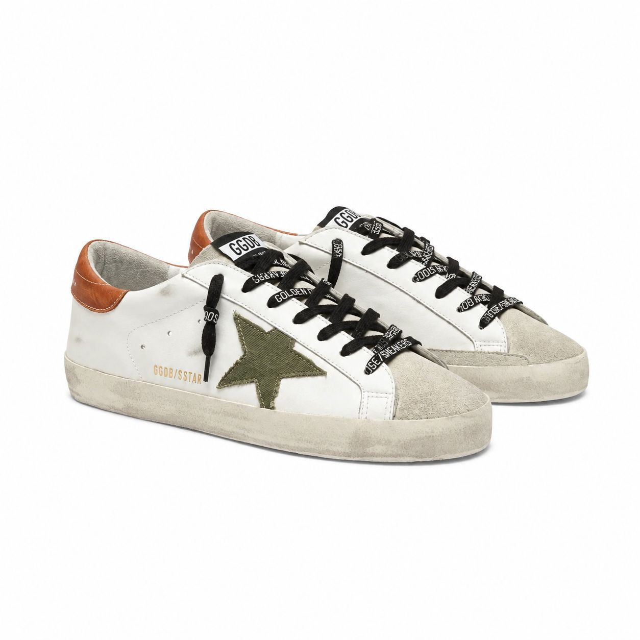 GOLDEN GOOSE SUPERSTAR |  WHITE OLIVE GREEN