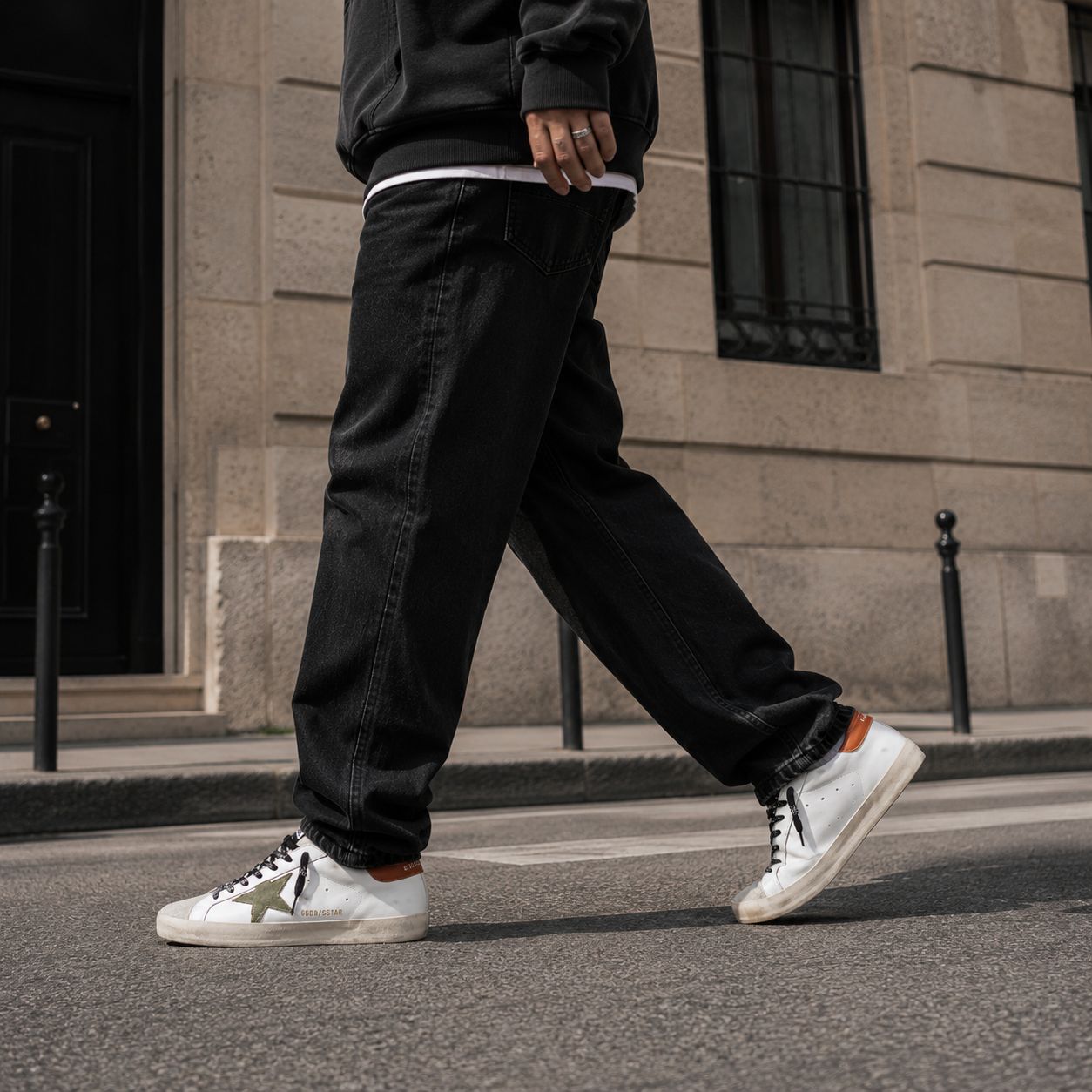 GOLDEN GOOSE SUPERSTAR |  WHITE OLIVE GREEN